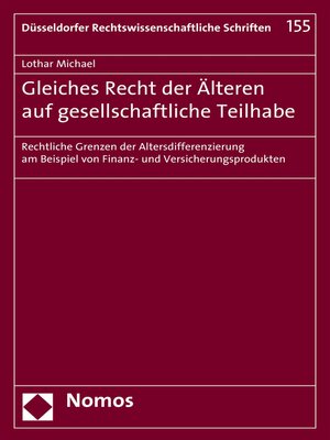 cover image of Gleiches Recht der Älteren auf gesellschaftliche Teilhabe